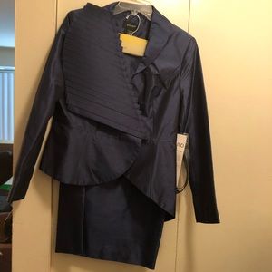2 Piece Navy Suit w/ Black Belt